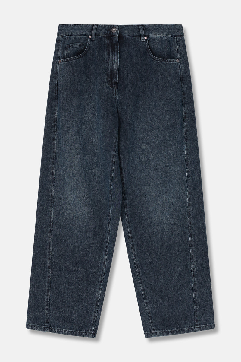 RANI Jean barrel foncé