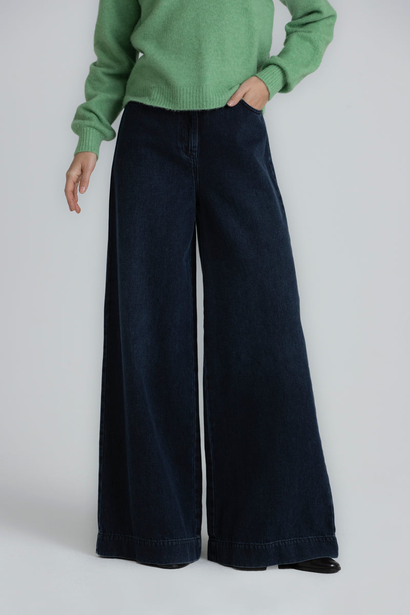 REMIND wijde dark denim
