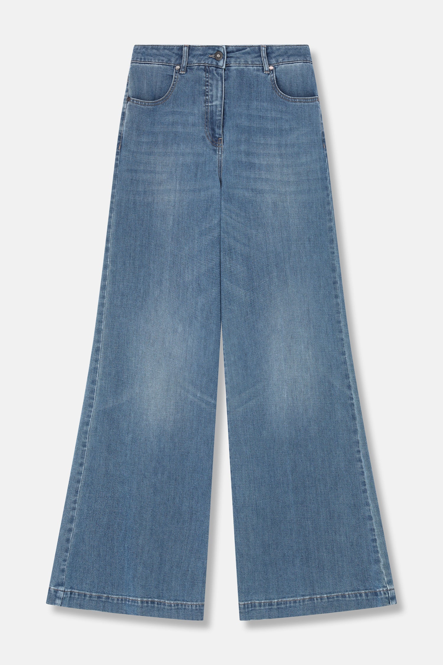 REV wijde blauwe denim