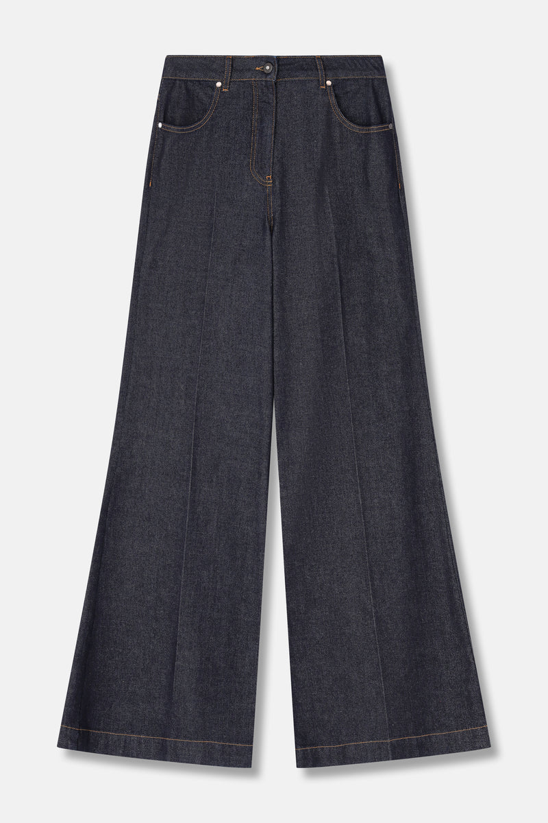 REV wijde donkere denim