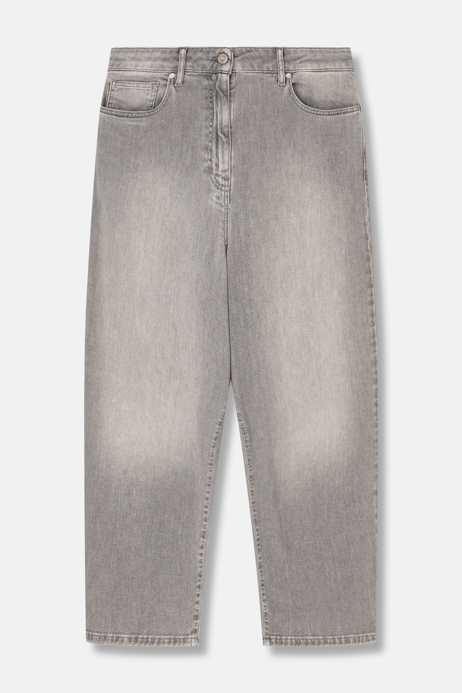 RIGO Jean barrel gris clair