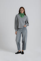 RIGO Jean barrel gris clair
