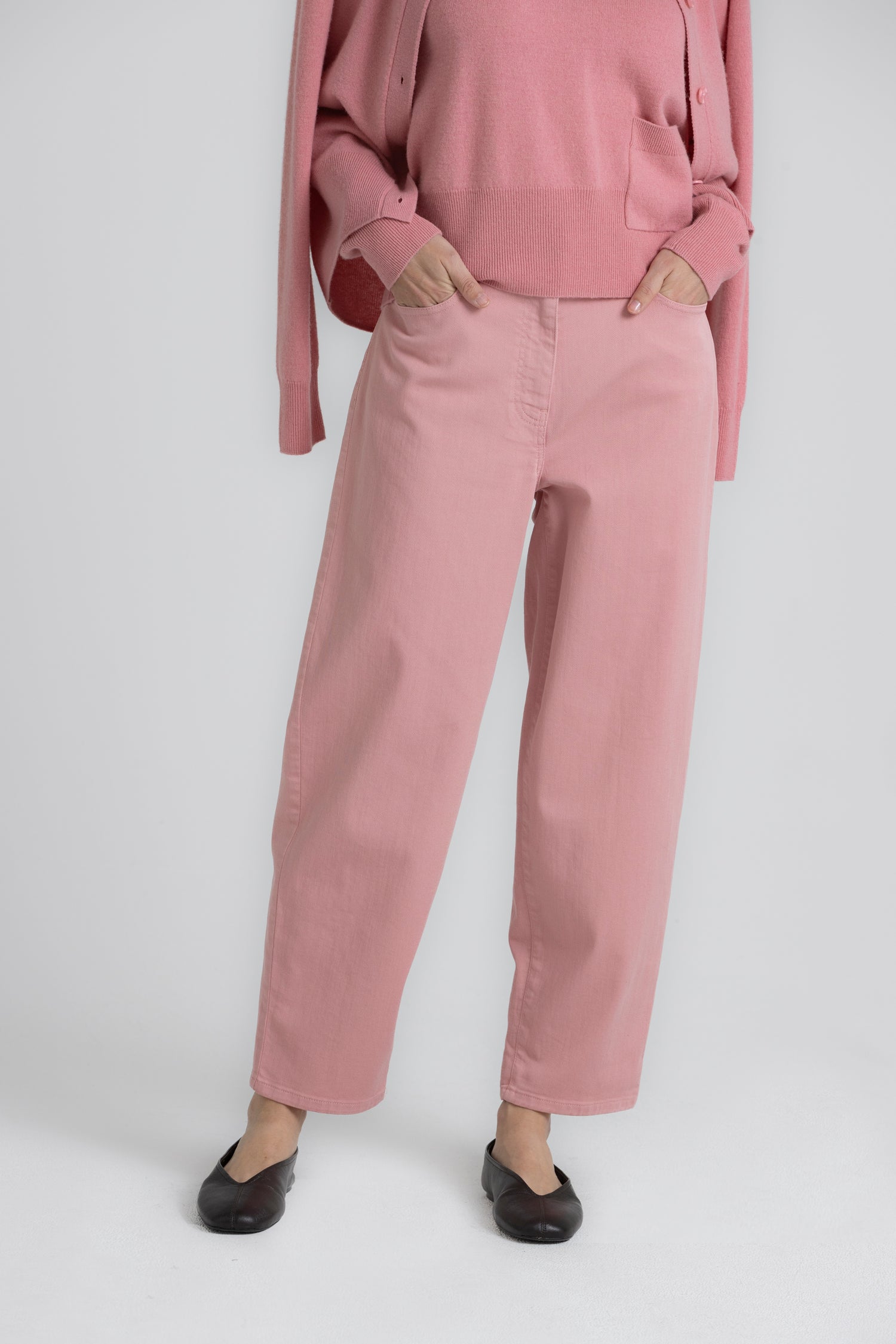 RIGO Jean barrel rose