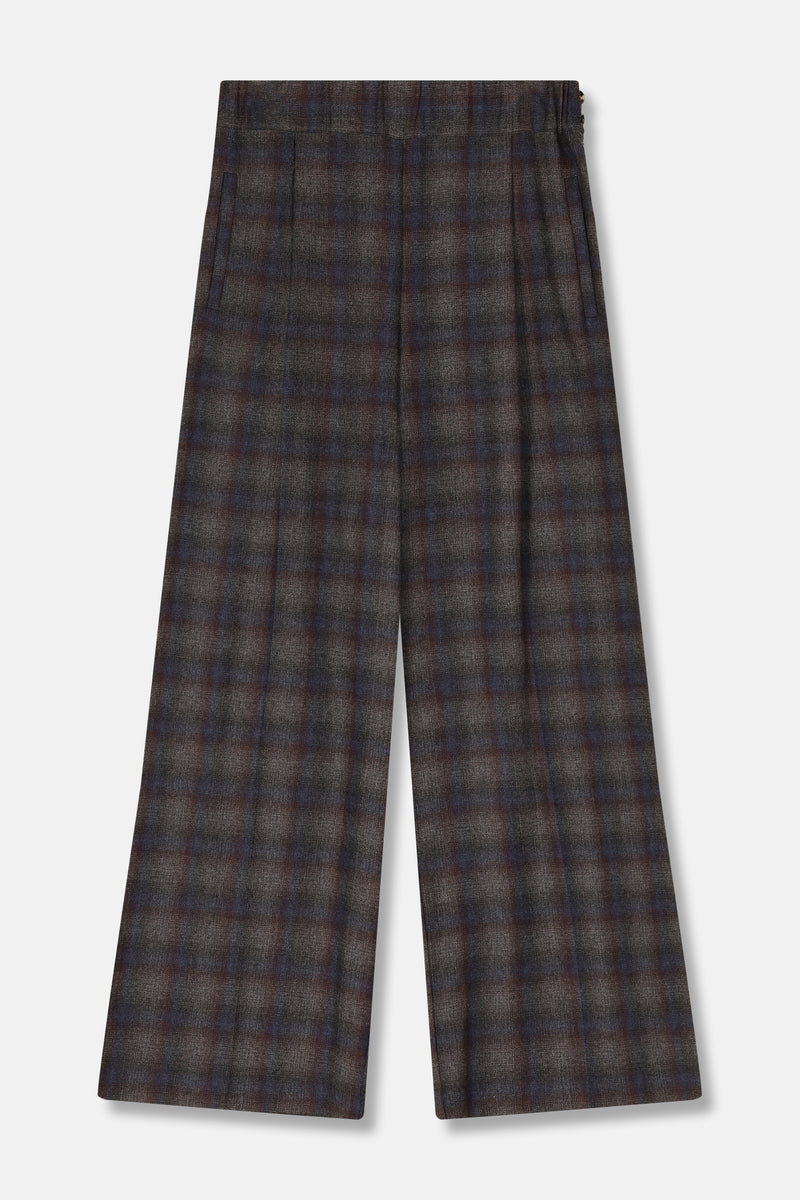 ROCHE donkergrijze broek met ruit