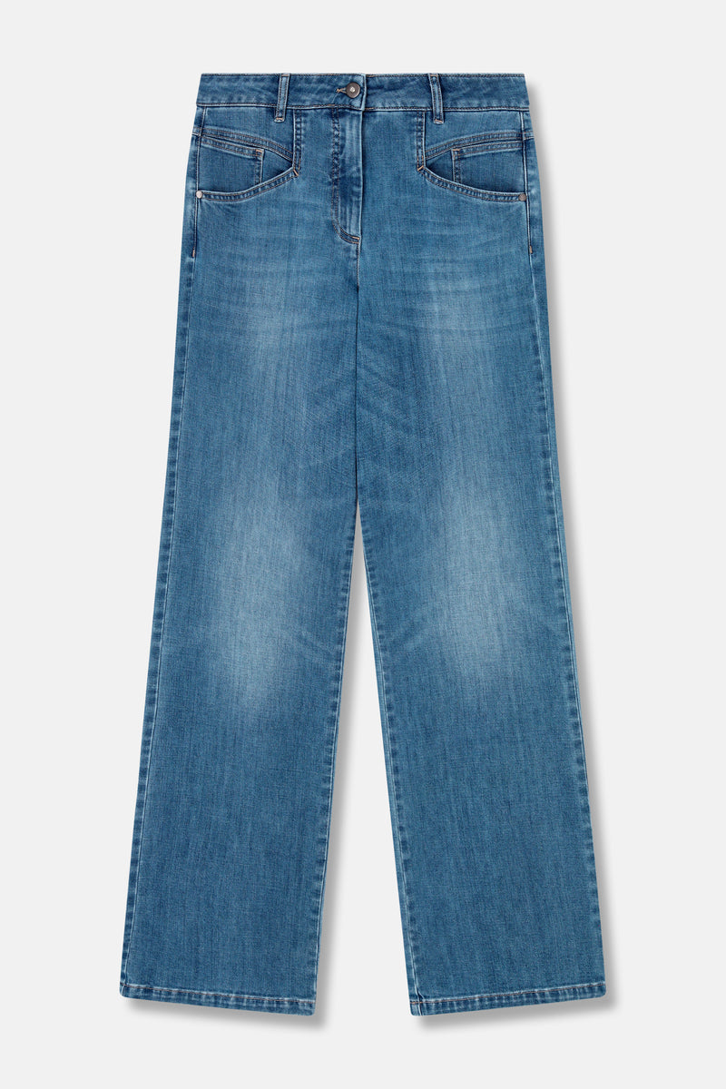 ROEZI rechte blauwe jeans