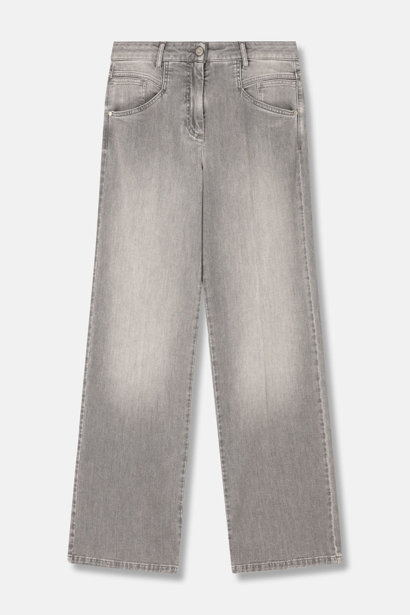 ROEZI Straight-leg light grey jeans