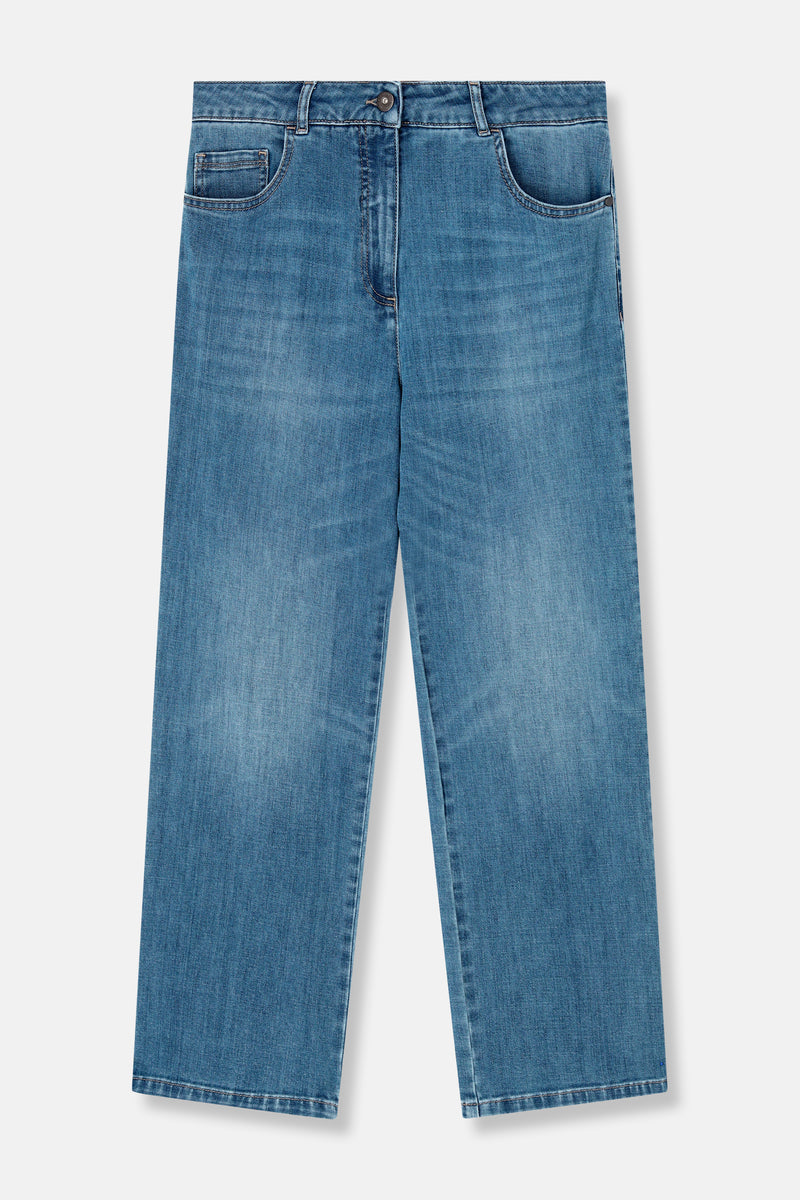 ROLLING rechte denim blauw