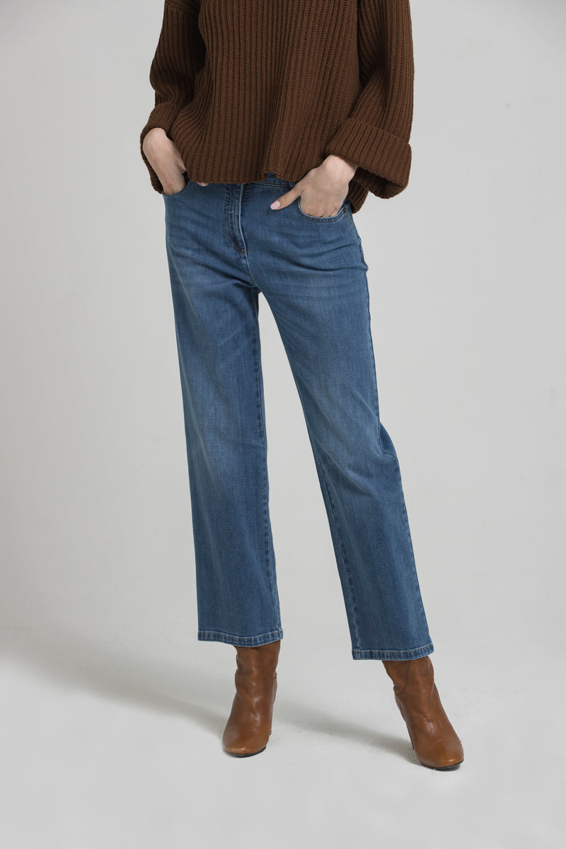 ROLLING rechte denim blauw