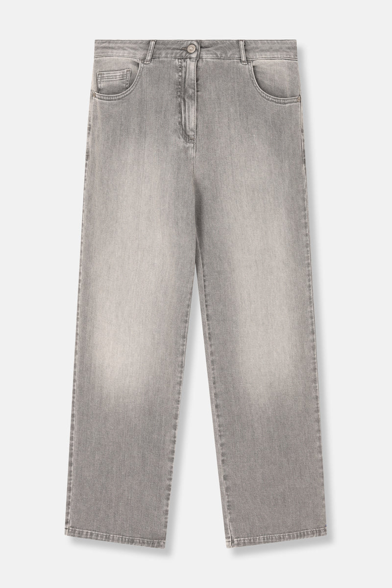 ROLLING Straight light grey denim