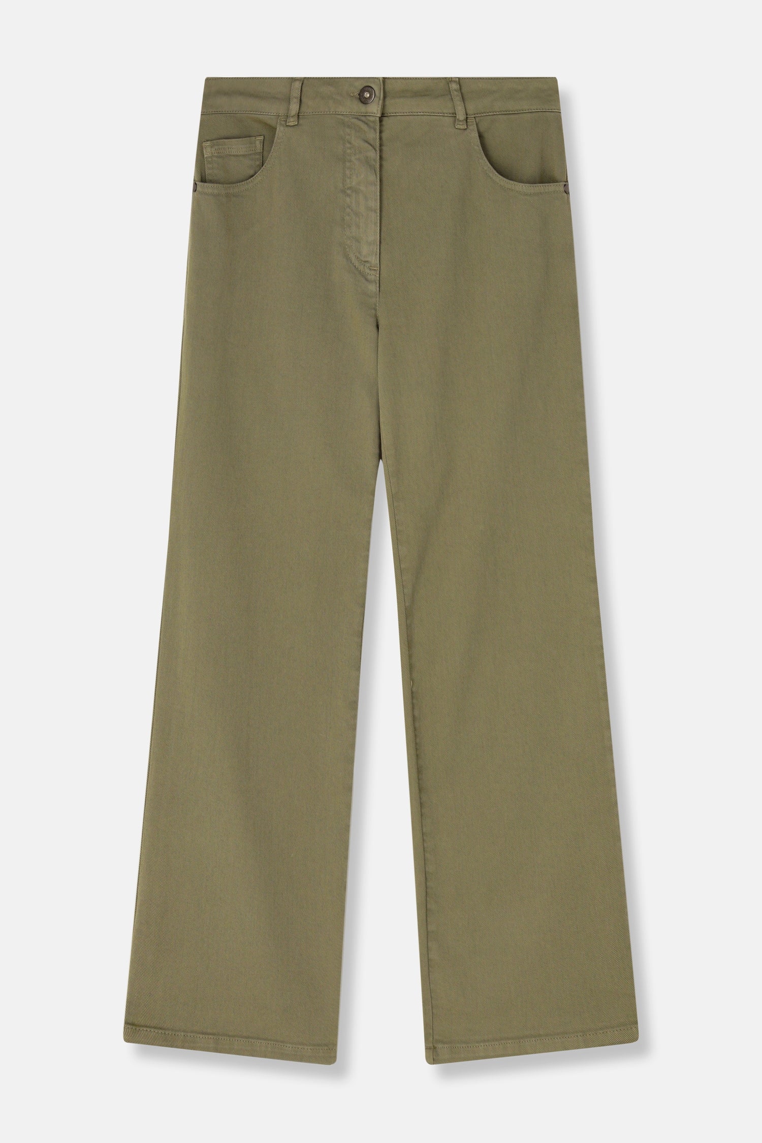 ROLLING rechte denim kaki