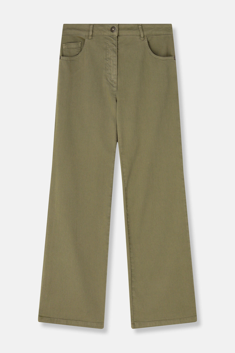 ROLLING Straight-leg khaki denim