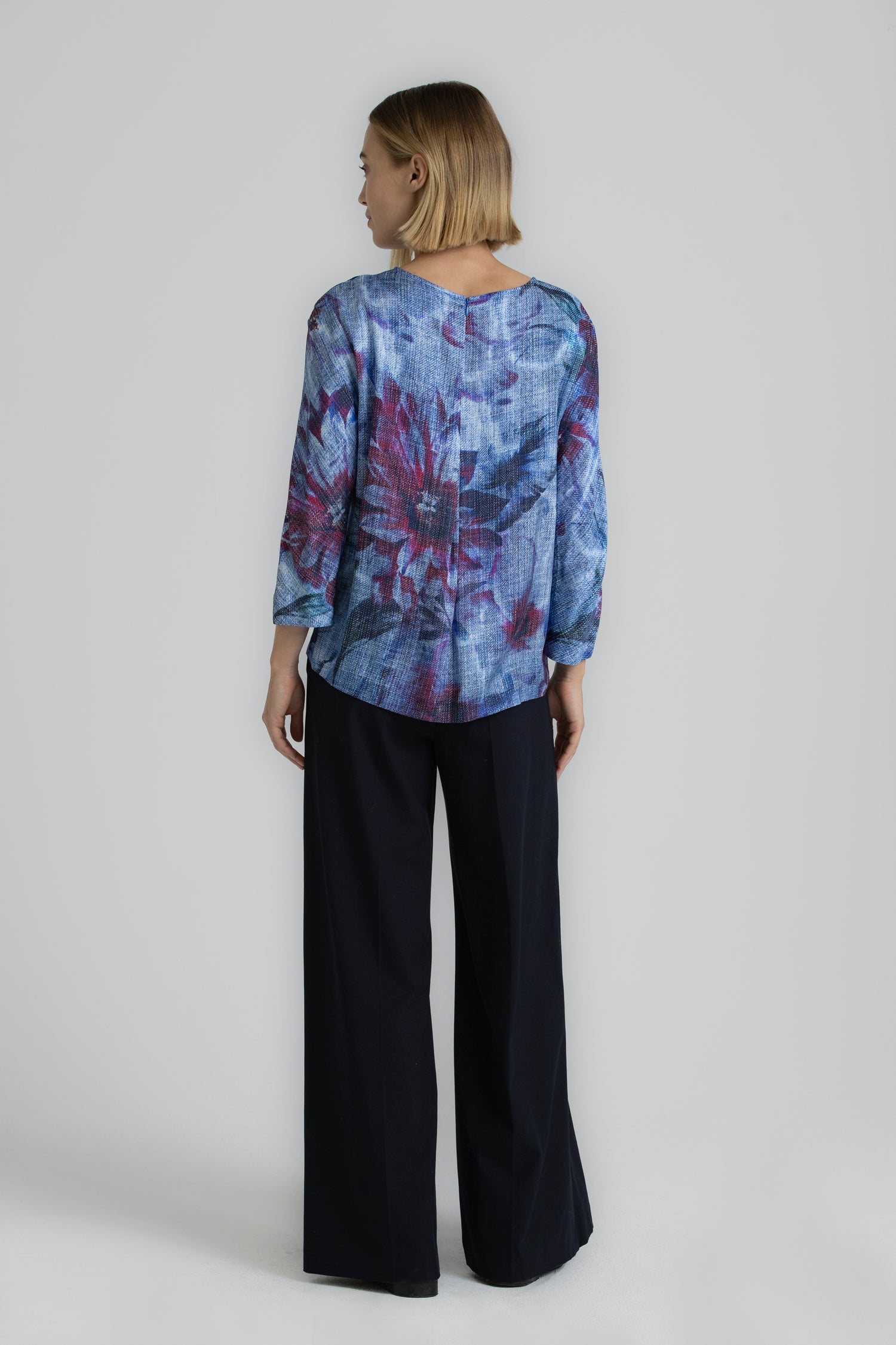 RUBIO Pantalon large navy long