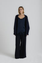 RUBIO Pantalon large navy long