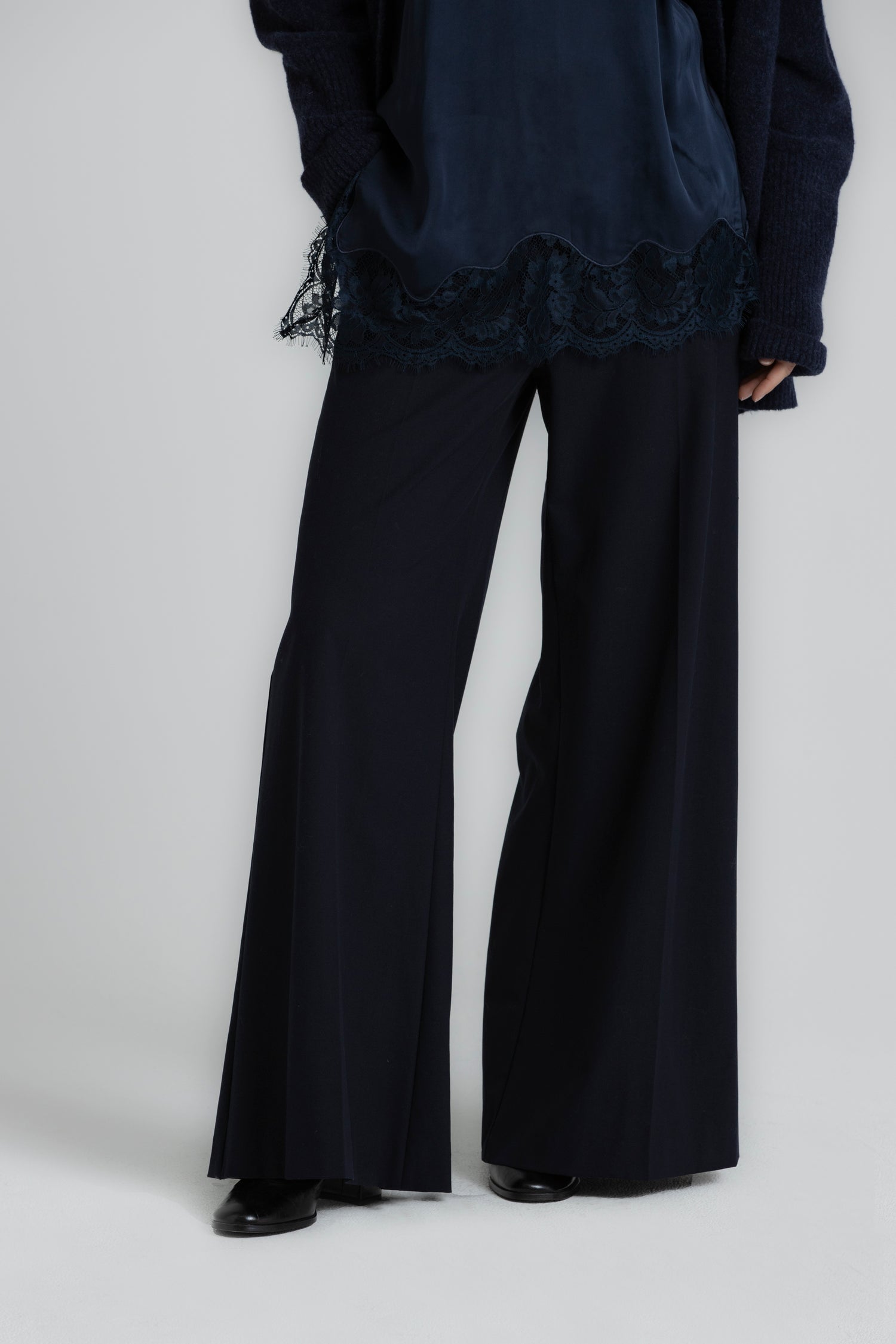 RUBIO Pantalon large navy long