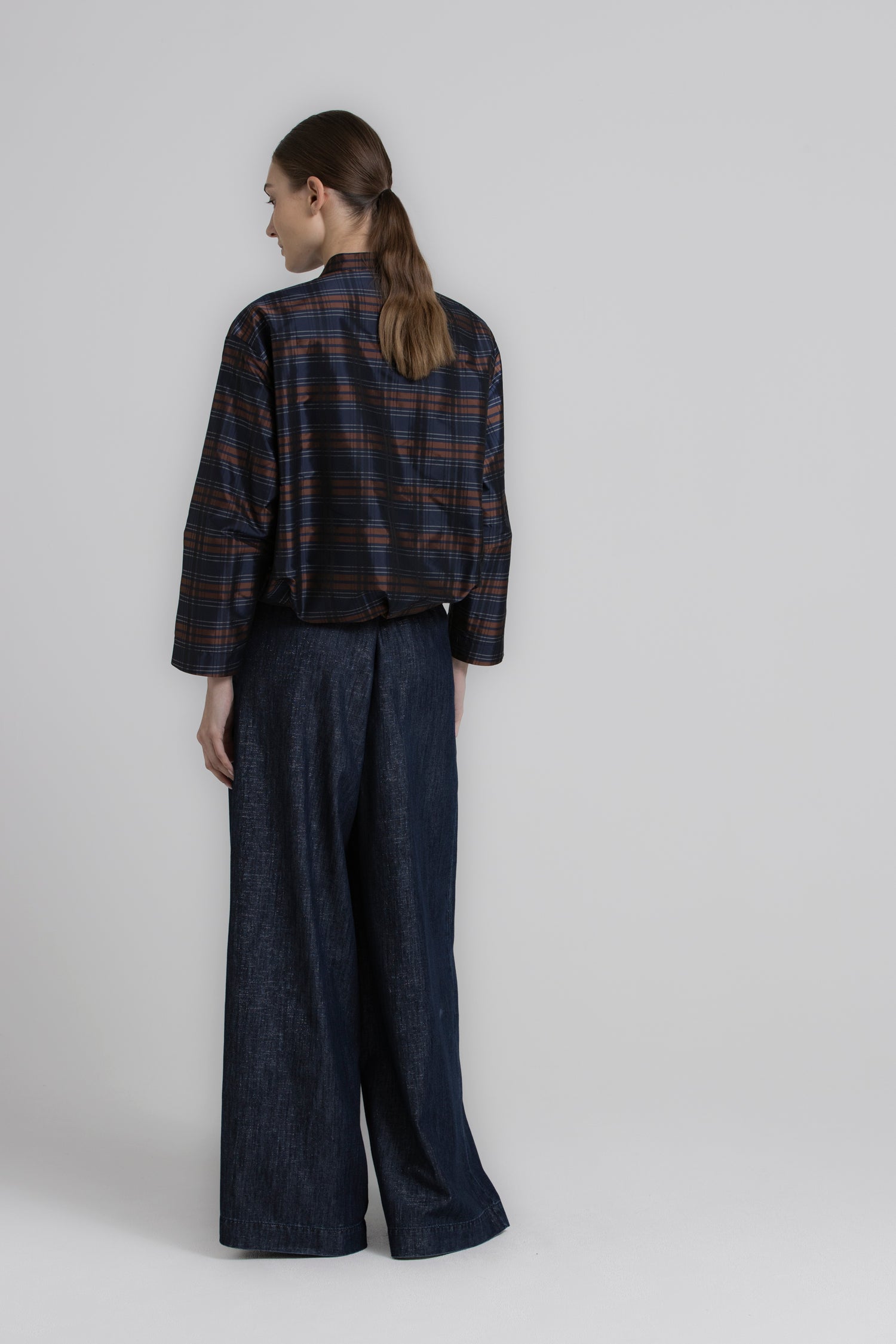 RUSH Pantalon denim large à ceinture élastiquée
