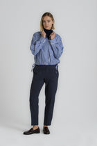 RUSSEL Slim tailored blue trousers