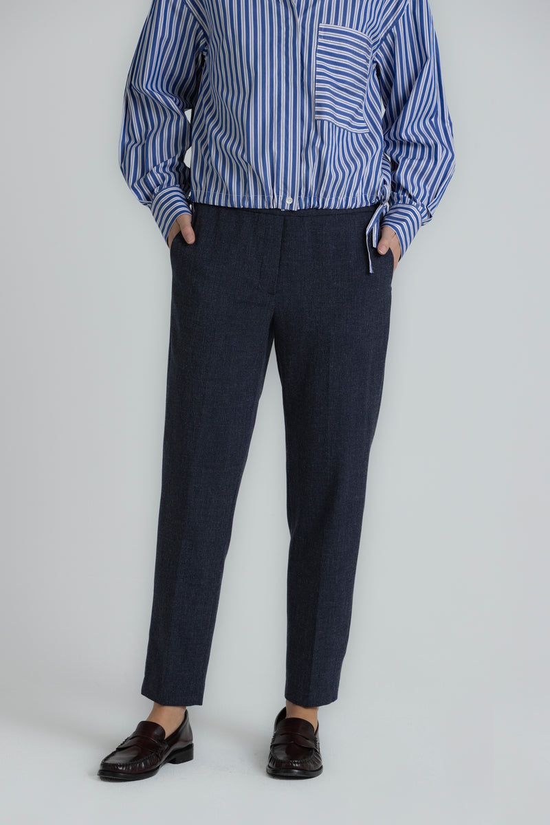RUSSEL Pantalon bleu tailored ajusté