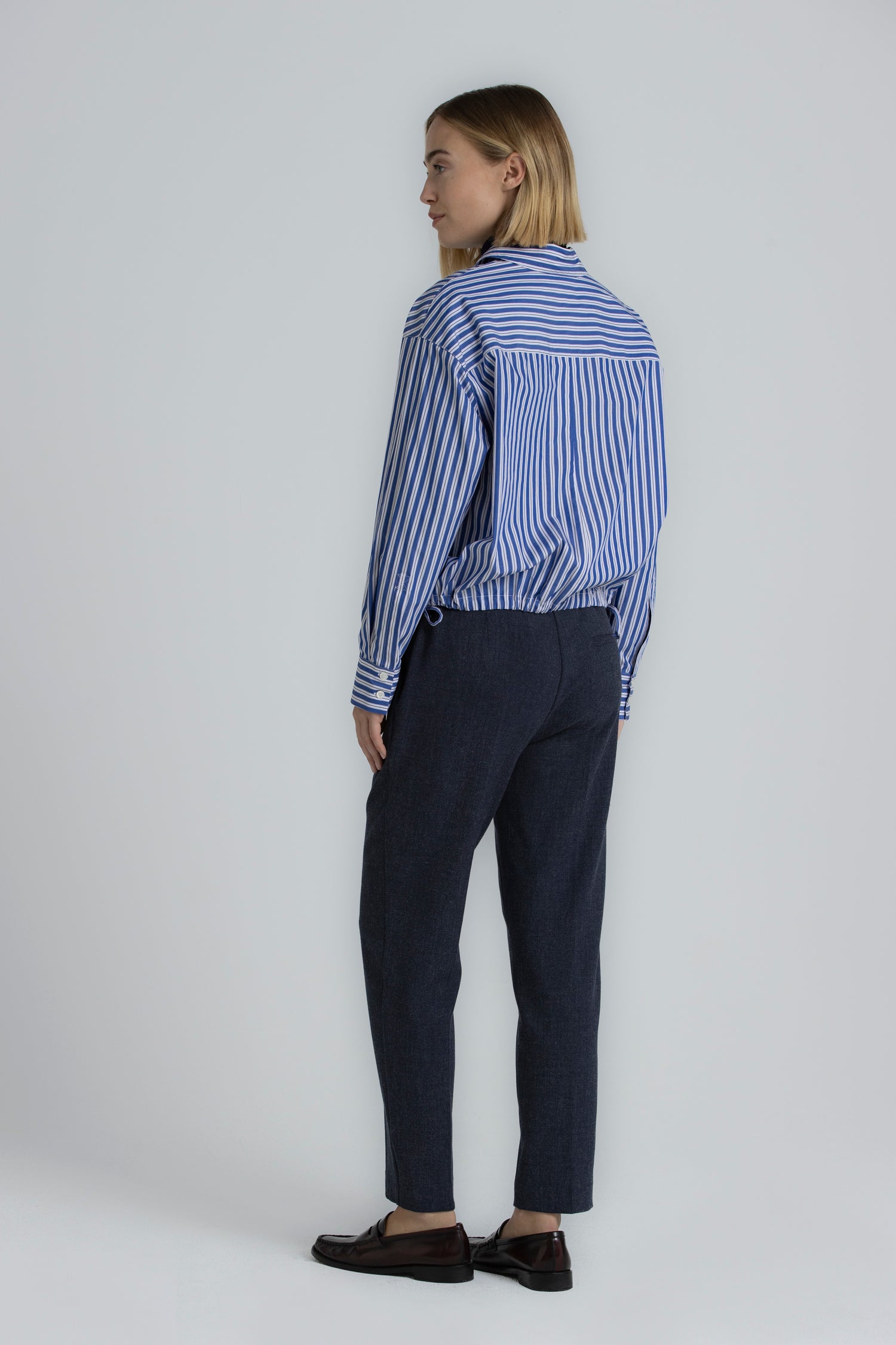 RUSSEL Slim tailored blue trousers