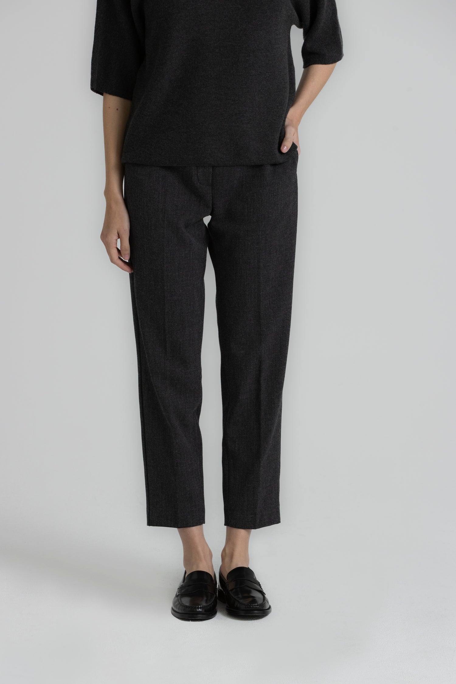RUSSEL Pantalon gris tailored ajusté