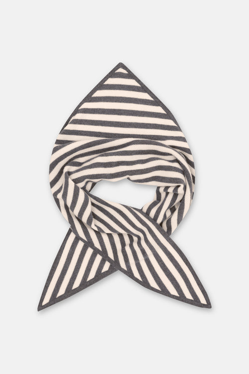 SCARF Écharpe triangulaire rayée gris foncé