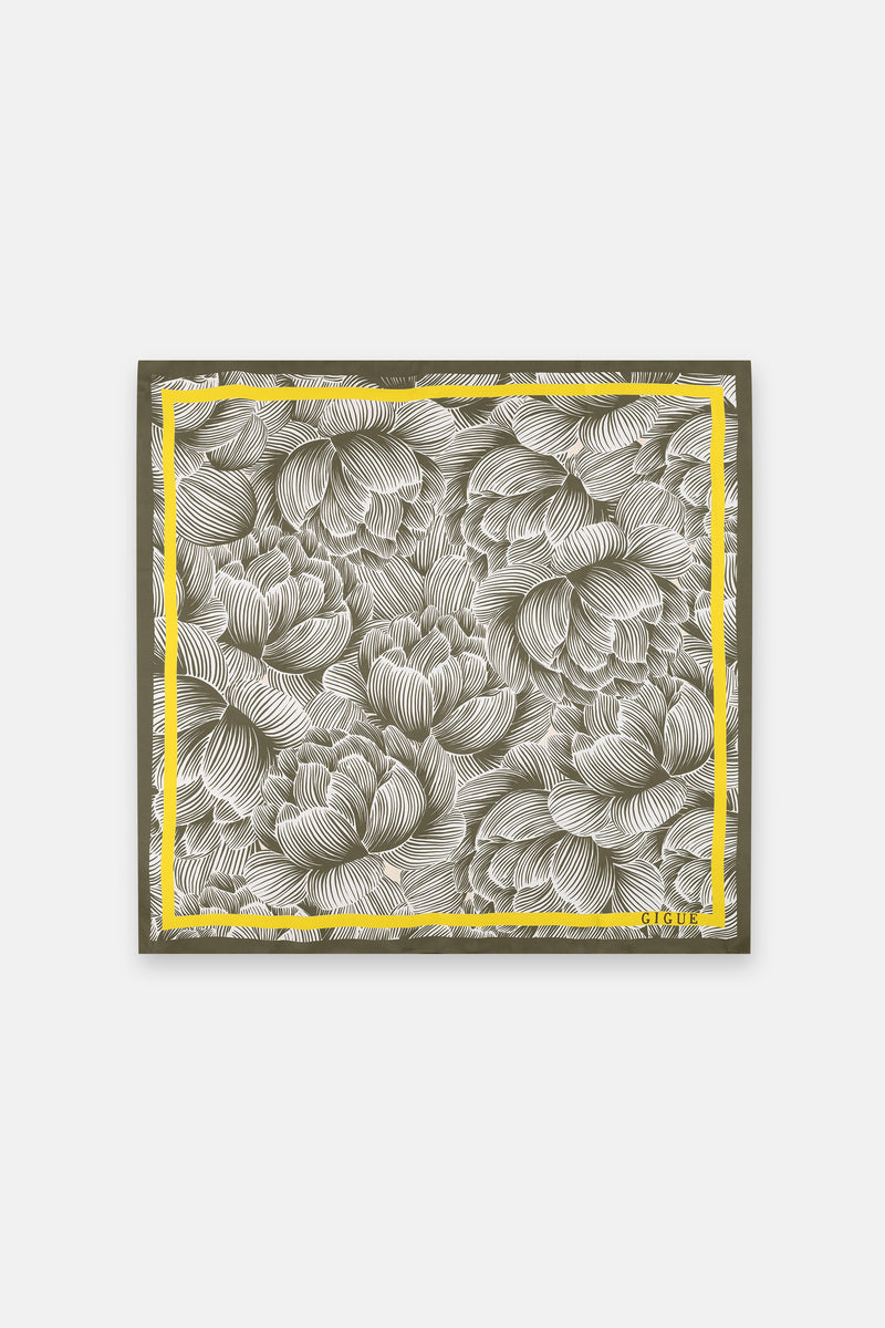 SCARF Khaki print scarf