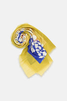 SCARF Écharpe imprimée jaune et bleue