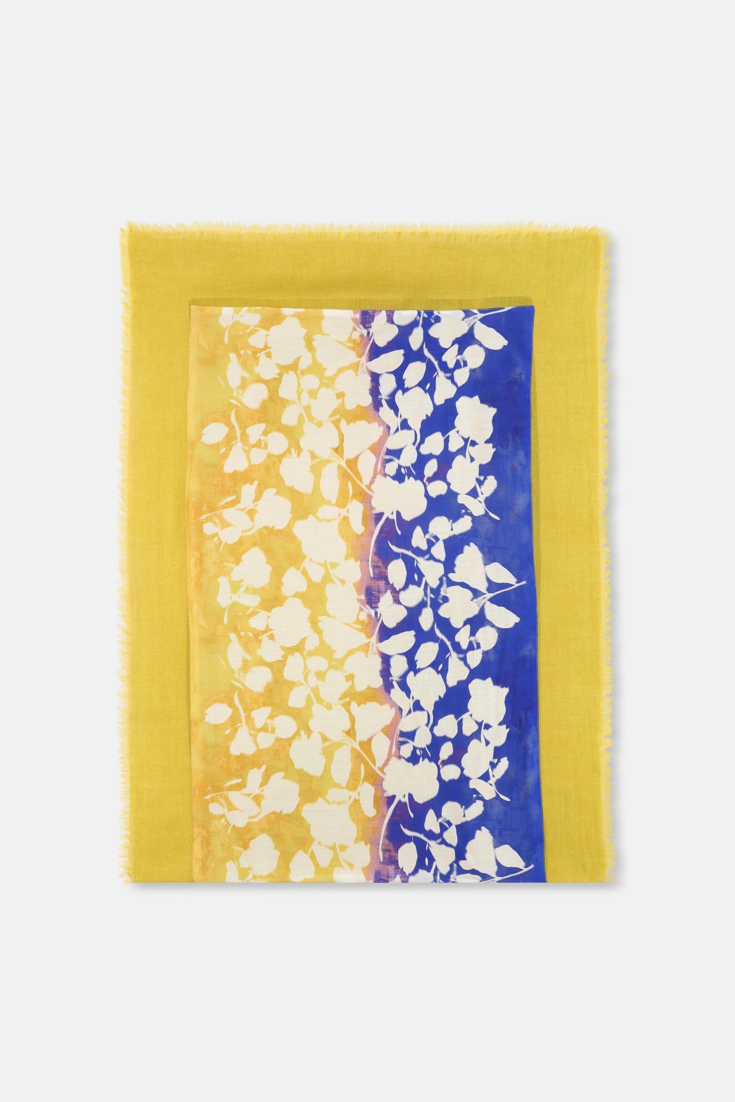 SCARF Écharpe imprimée jaune et bleue