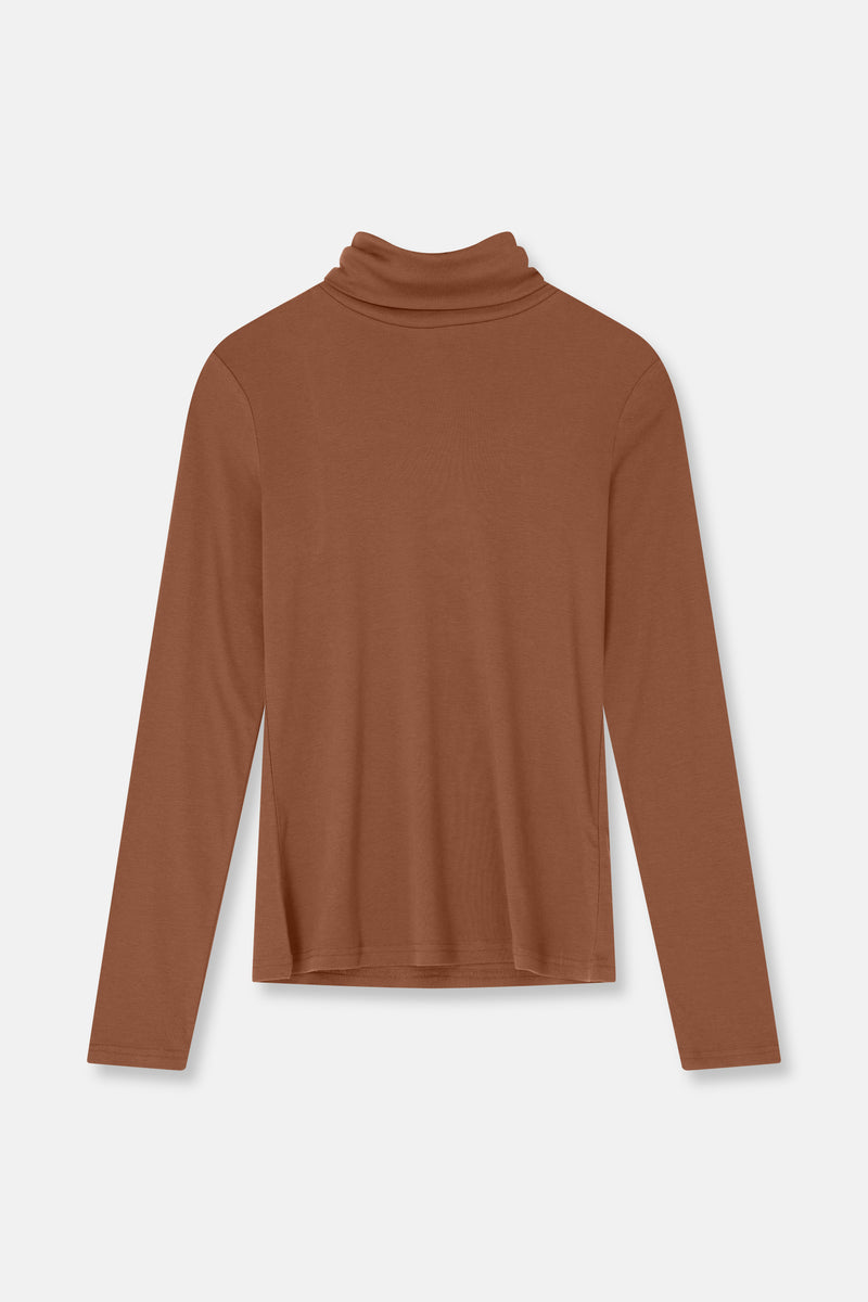 SEPUL Brown polo neck top