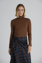 SEPUL Brown polo neck top