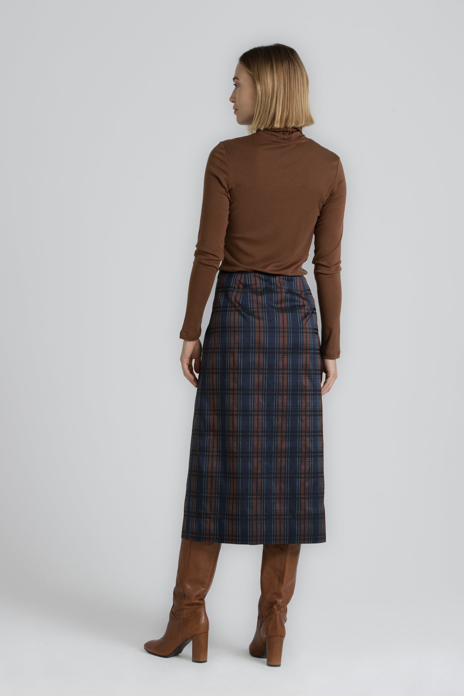 SEPUL Brown polo neck top