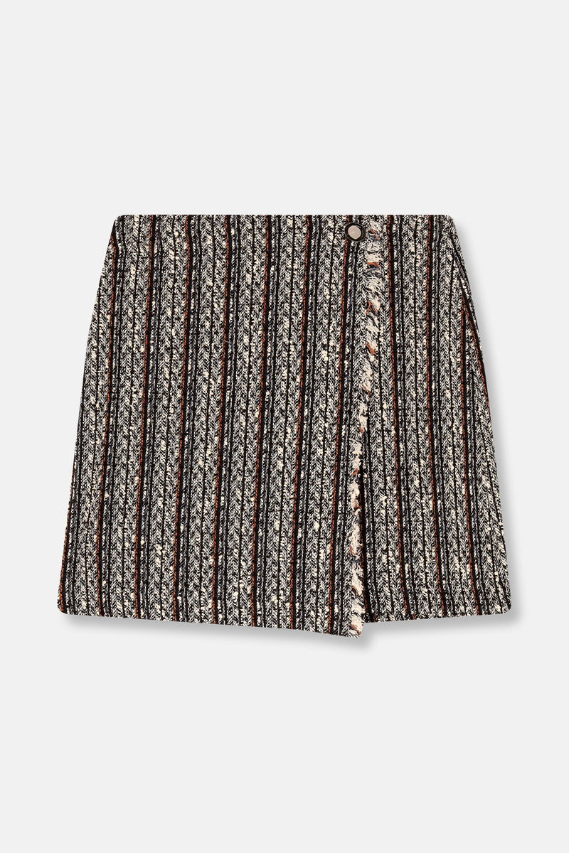 TAICHI Black tweed mini skirt