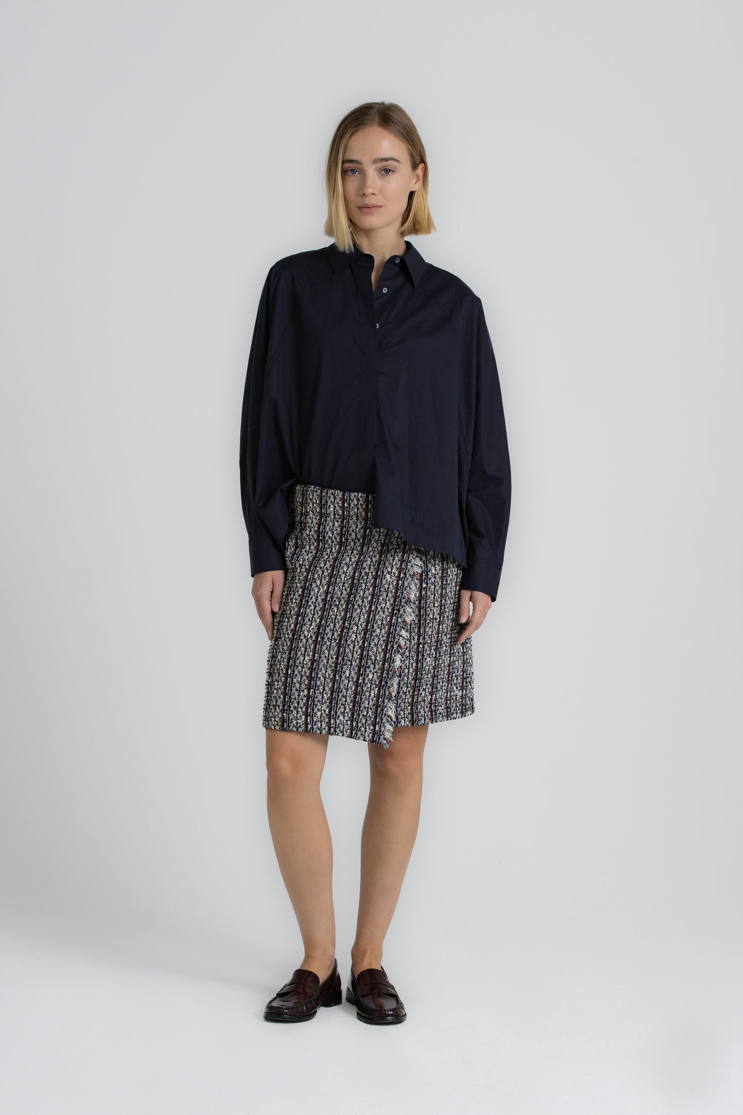 TAICHI Mini-jupe tweed noire