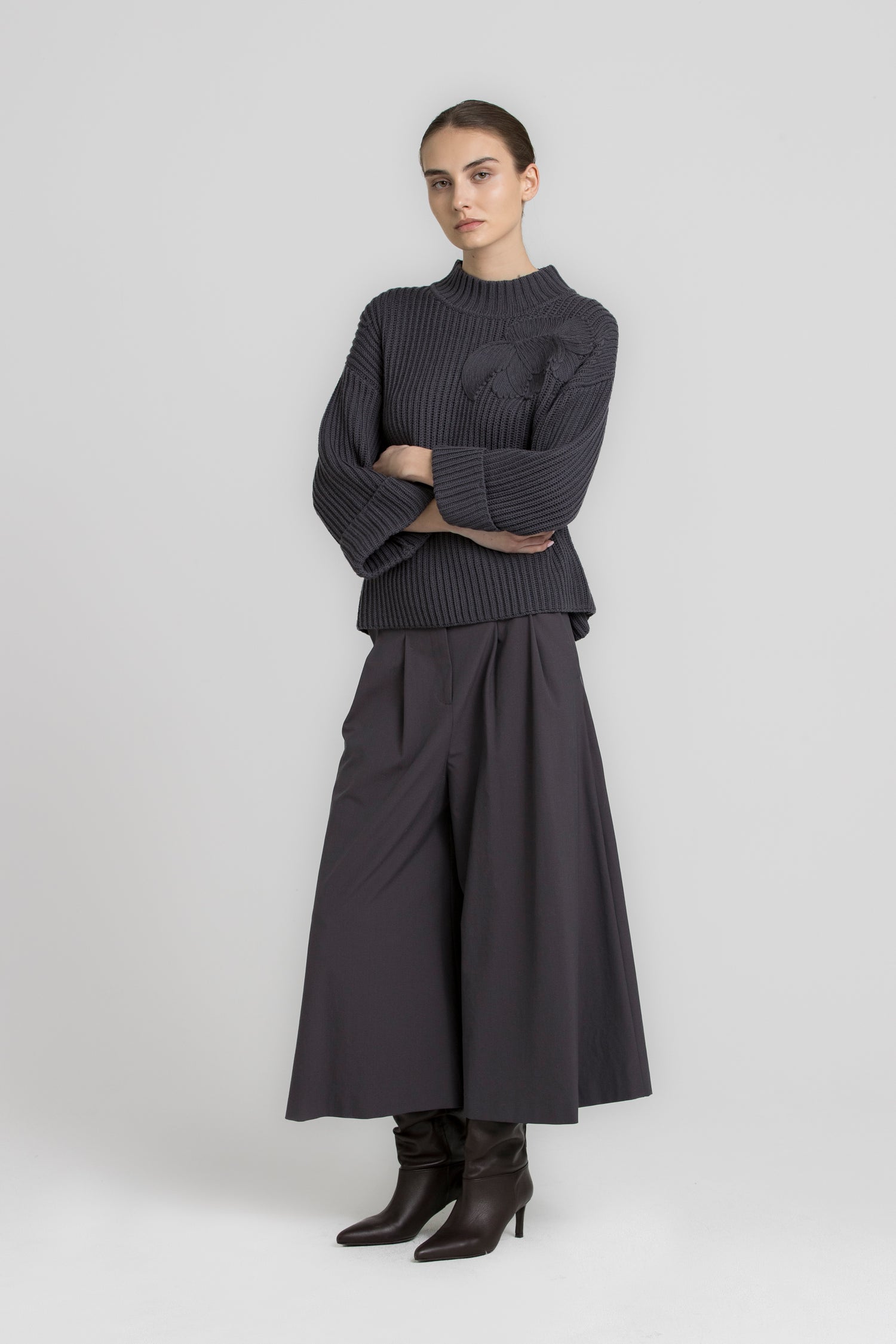 TENDO Dark grey jupe-culotte