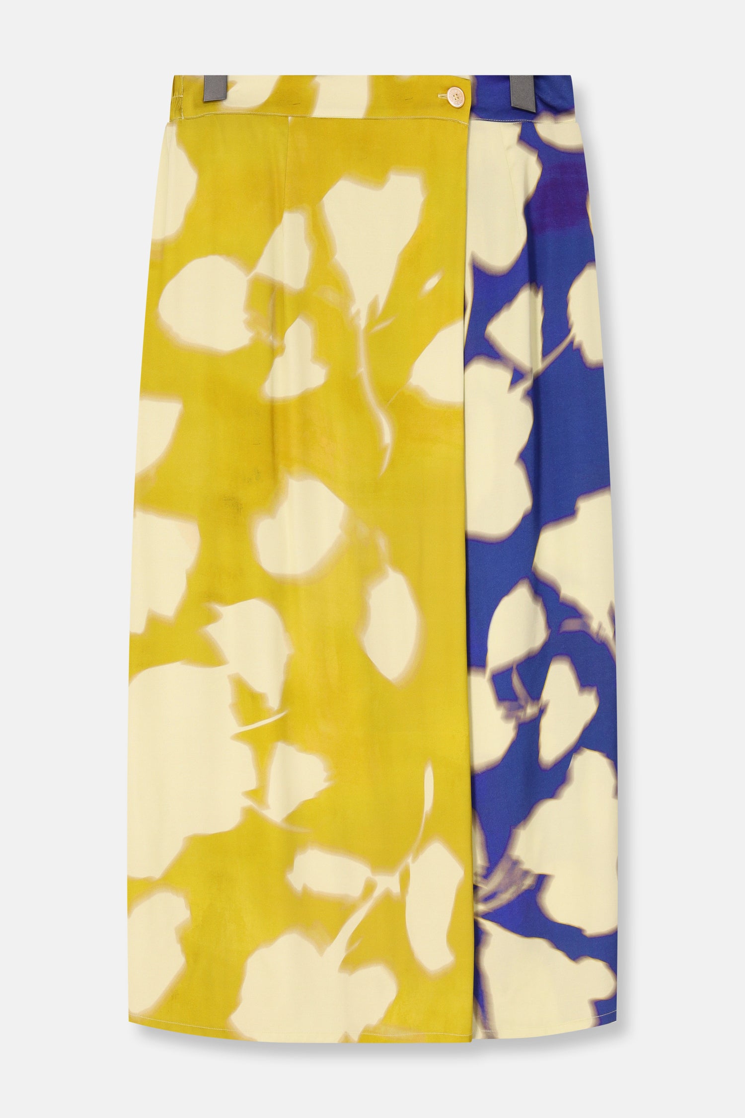 TIMA geel-blauwe print rok