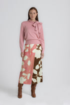 TIMA roze-bruine print rok