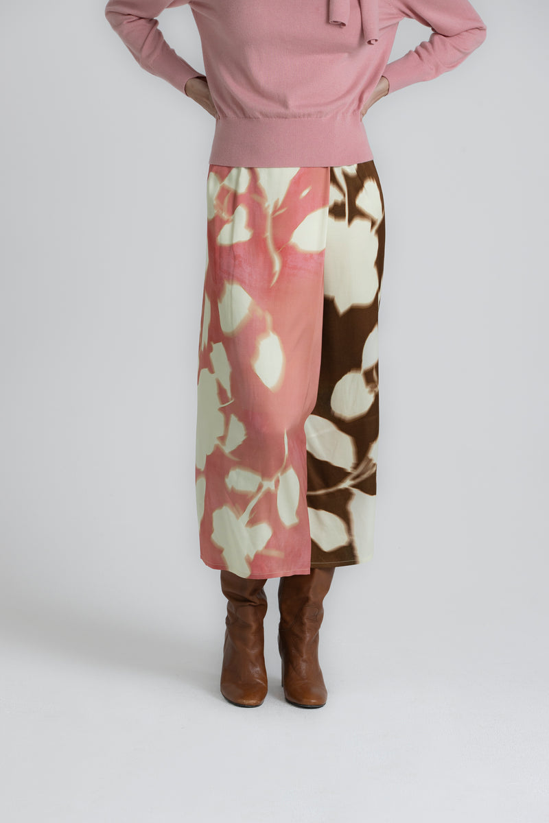 TIMA roze-bruine print rok