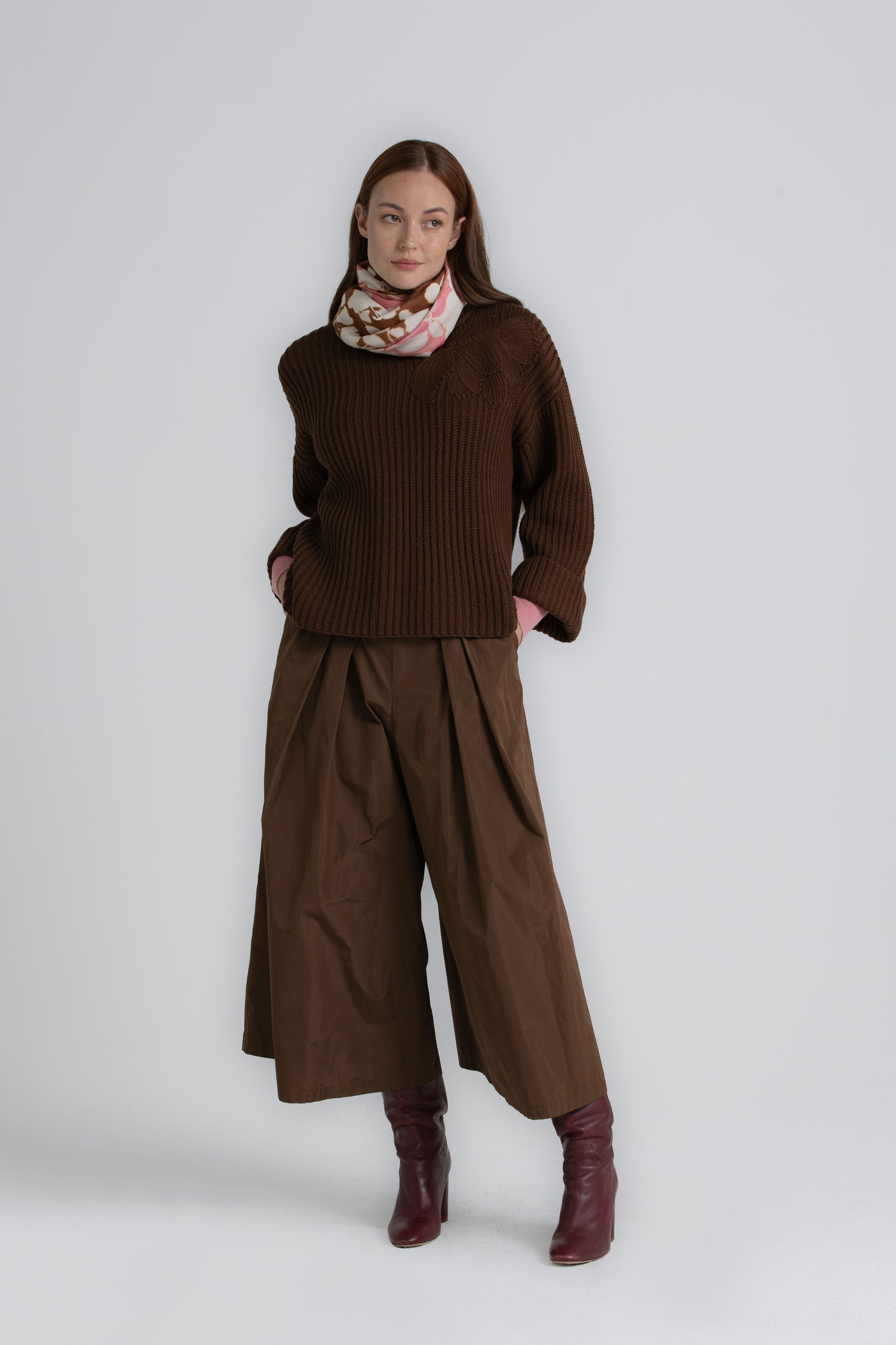 TIMO bruine jupe-culotte