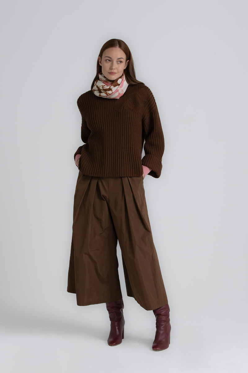 TIMO bruine jupe-culotte