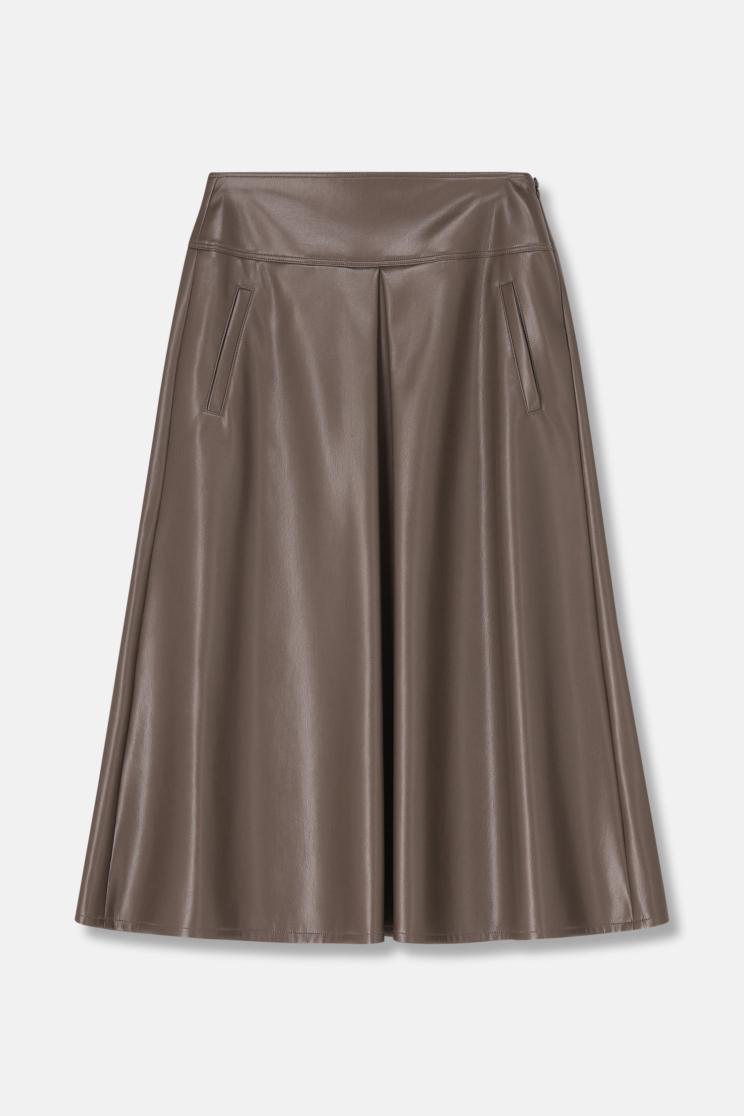 TINKIN faux leather bruine rok