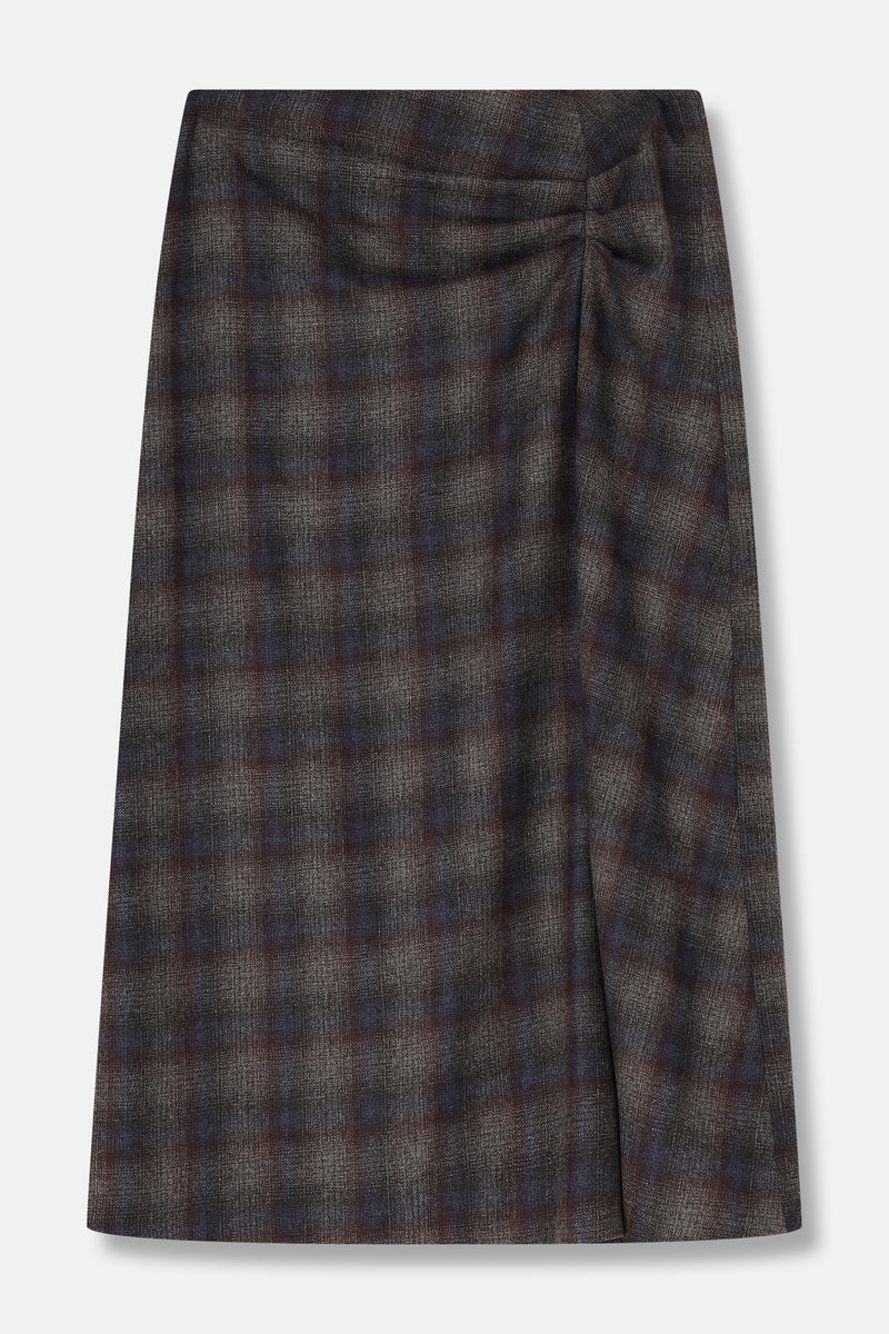 TWAIN Dark grey check skirt