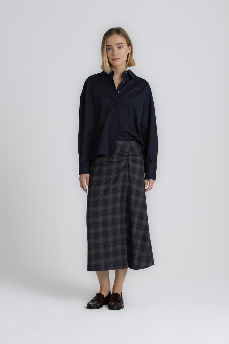 TWAIN Dark grey check skirt