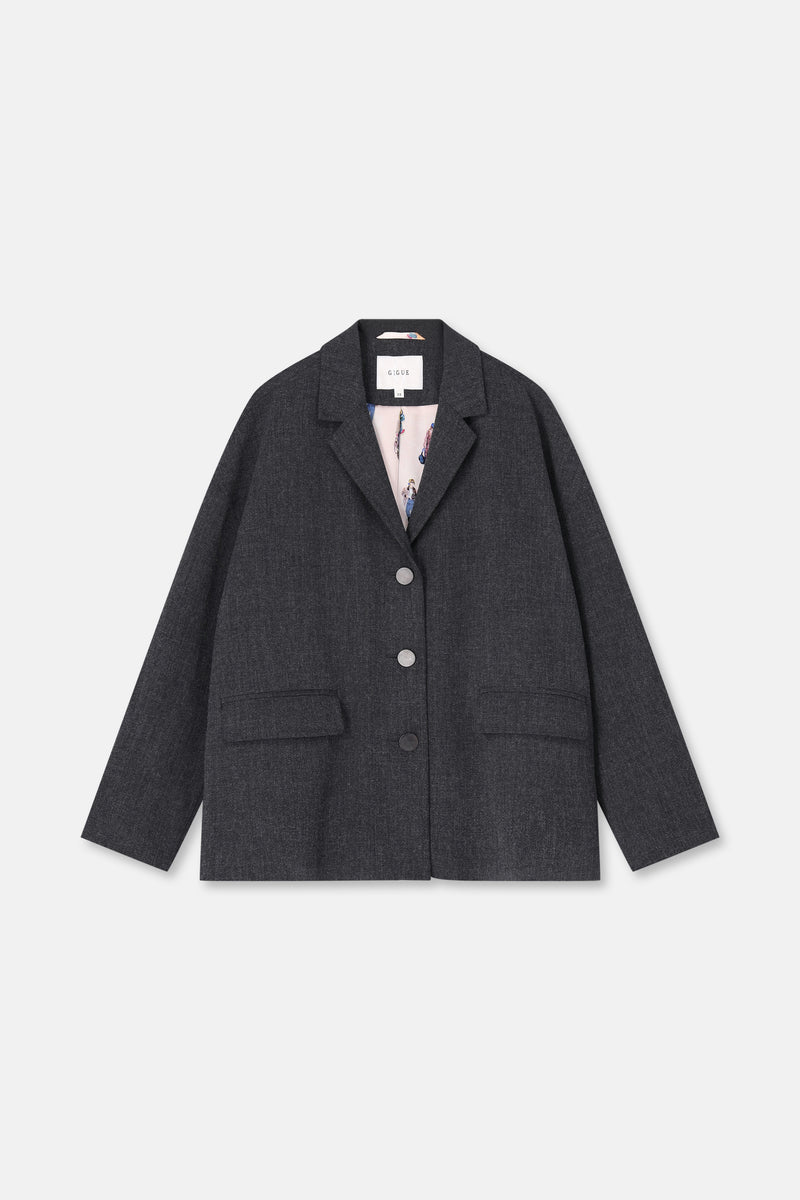 WILLEM Blazer oversized gris foncé