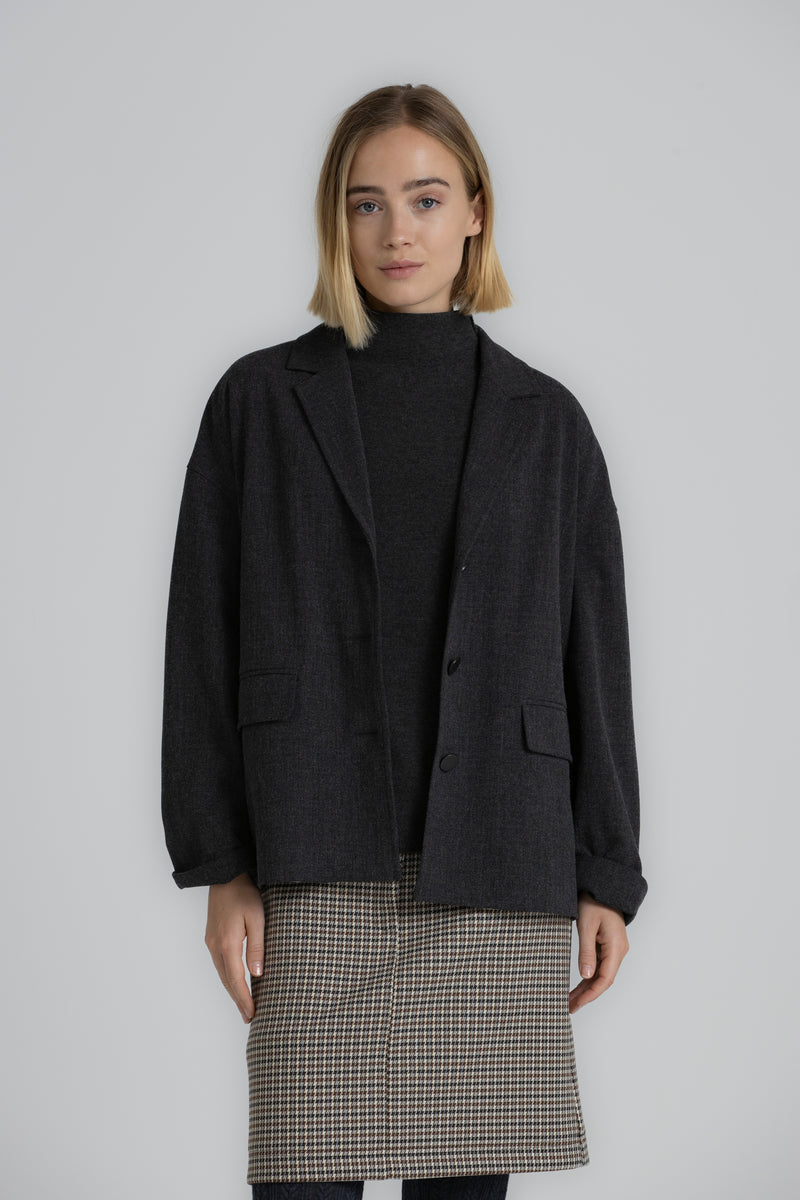WILLEM Blazer oversized gris foncé