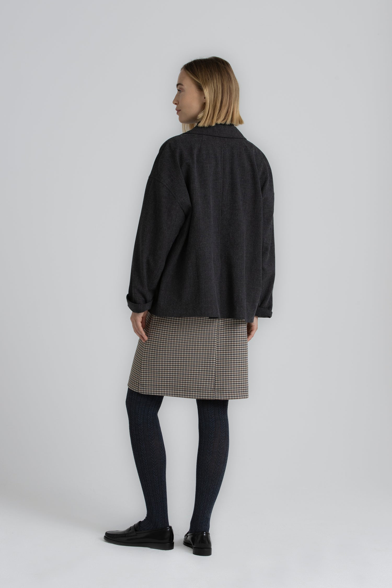 WILLEM Oversized dark grey blazer