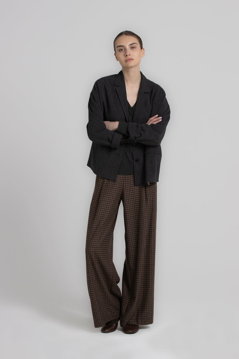 WILLEM Blazer oversized gris foncé