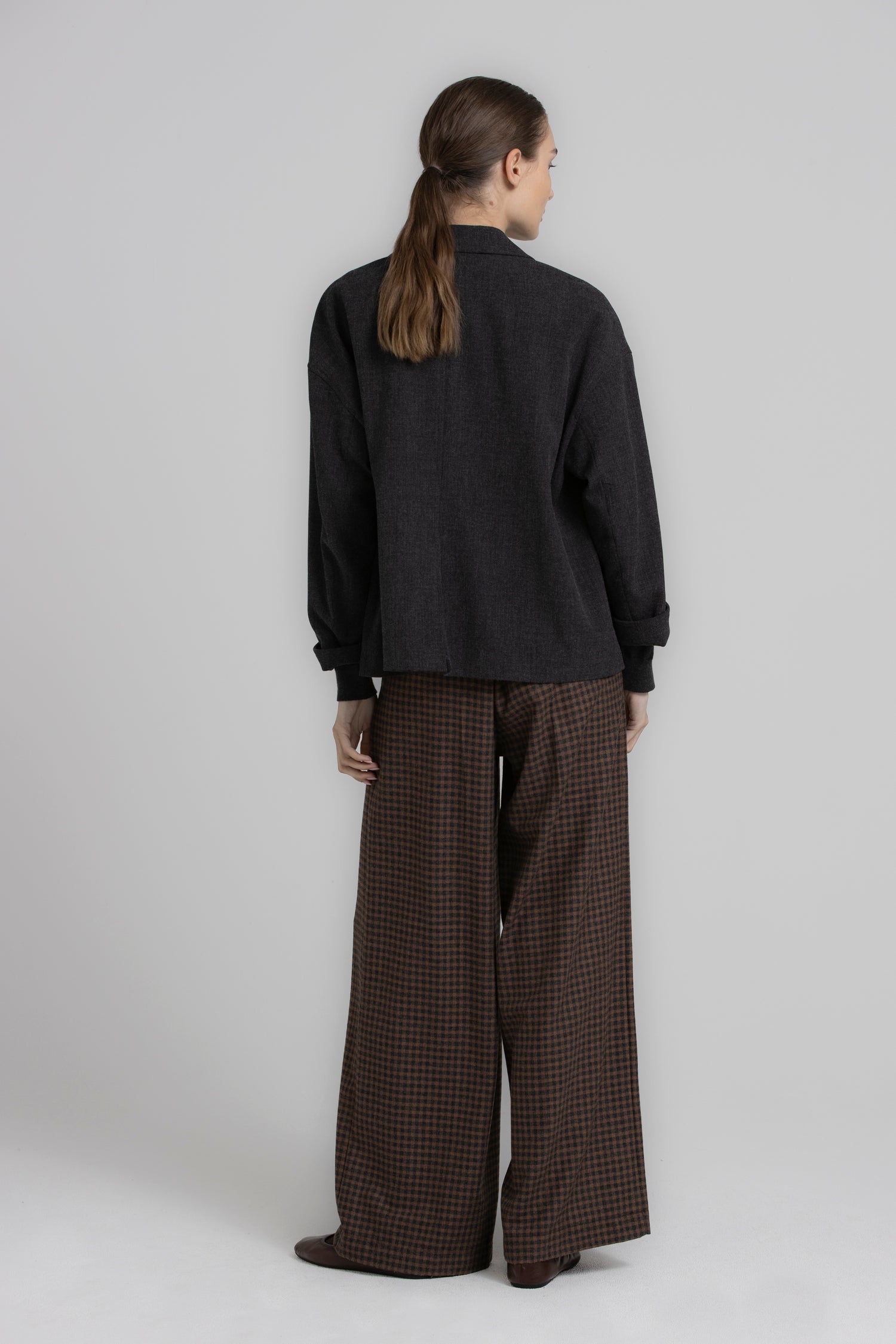 WILLEM Oversized dark grey blazer
