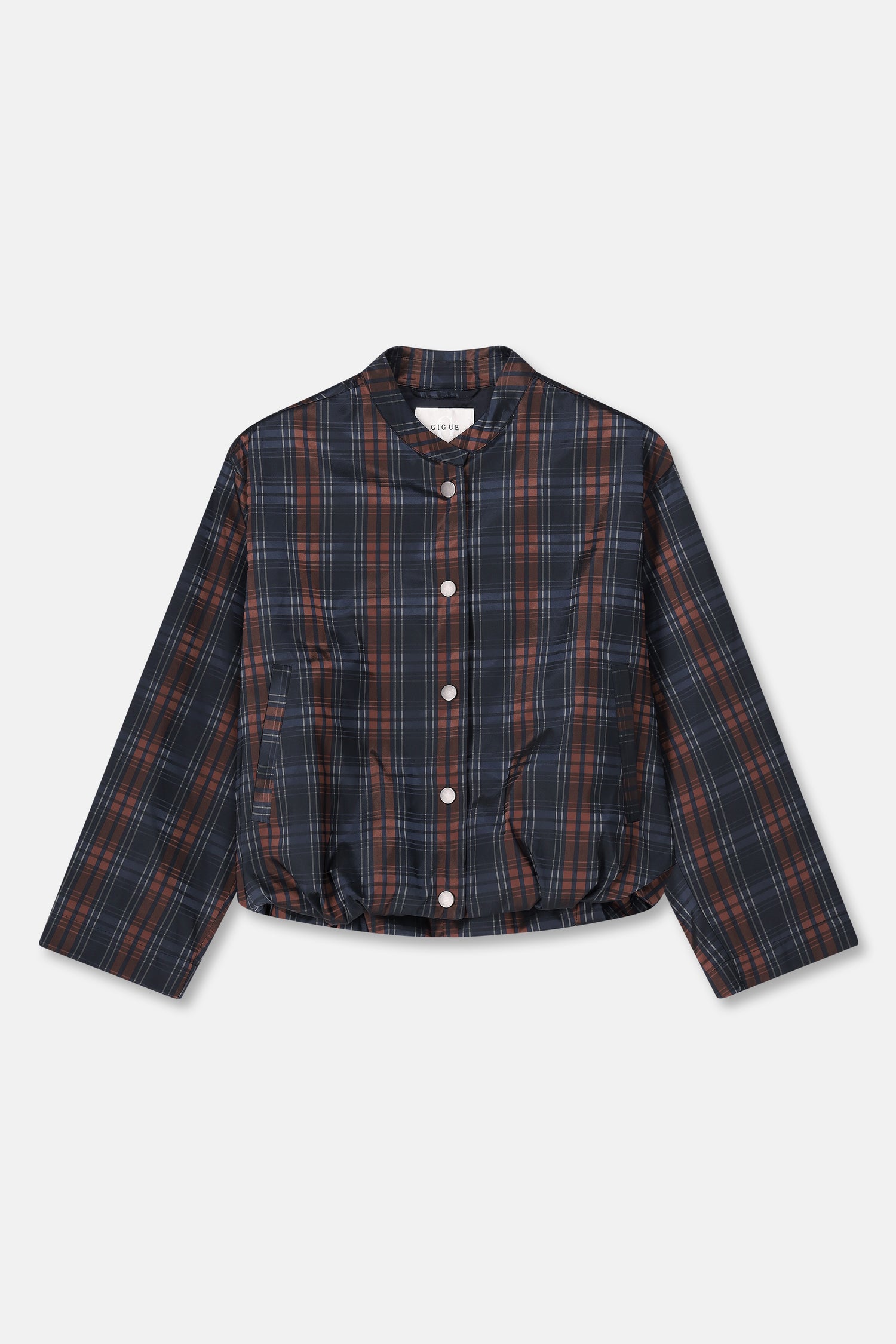 WISDON Checked jacket with press studs