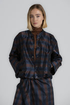 WISDON Checked jacket with press studs