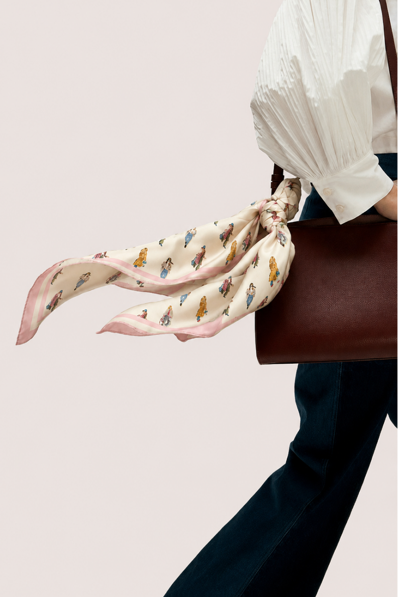 SCARF Écharpe imprimée rose