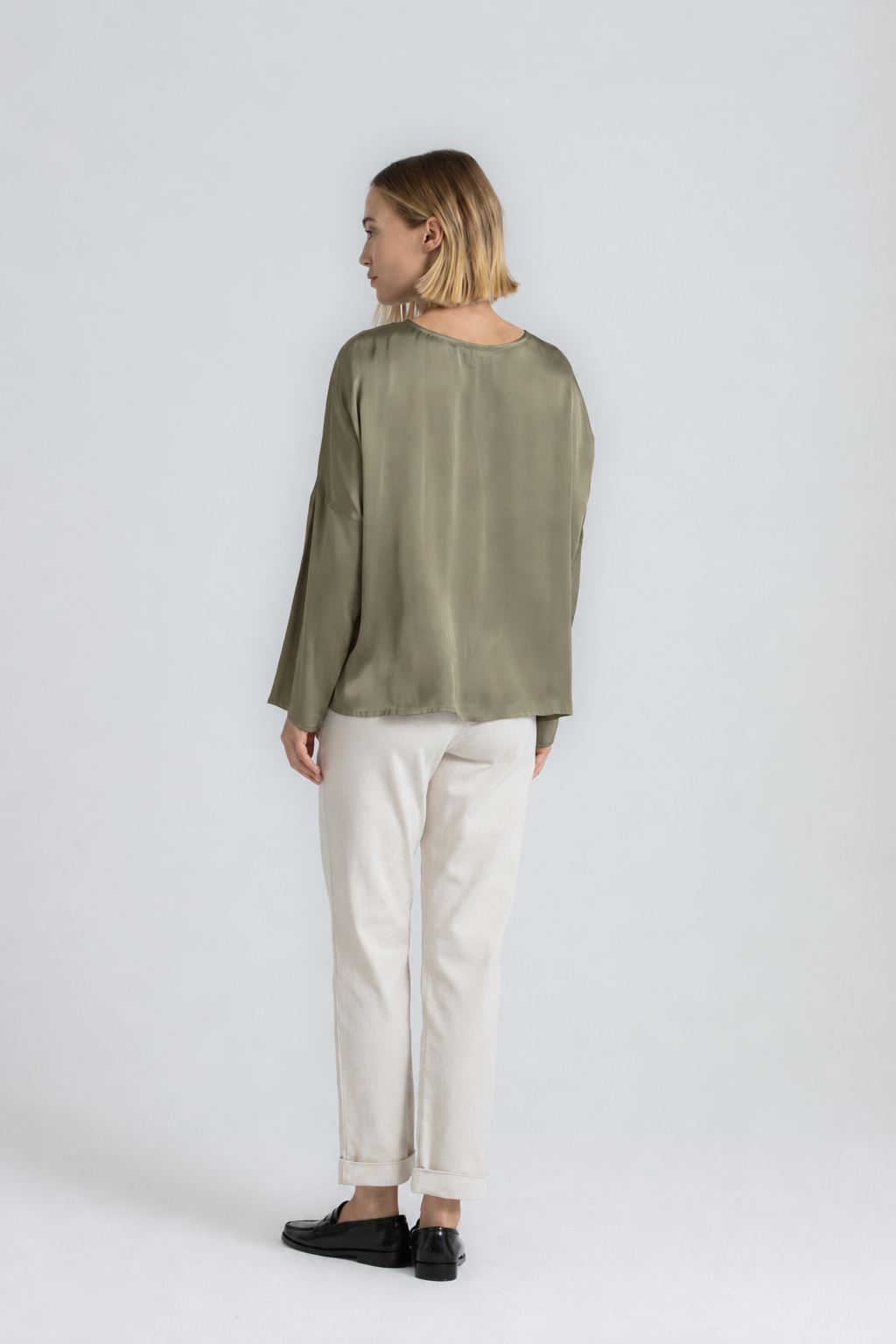 HERO Khaki viscose blouse